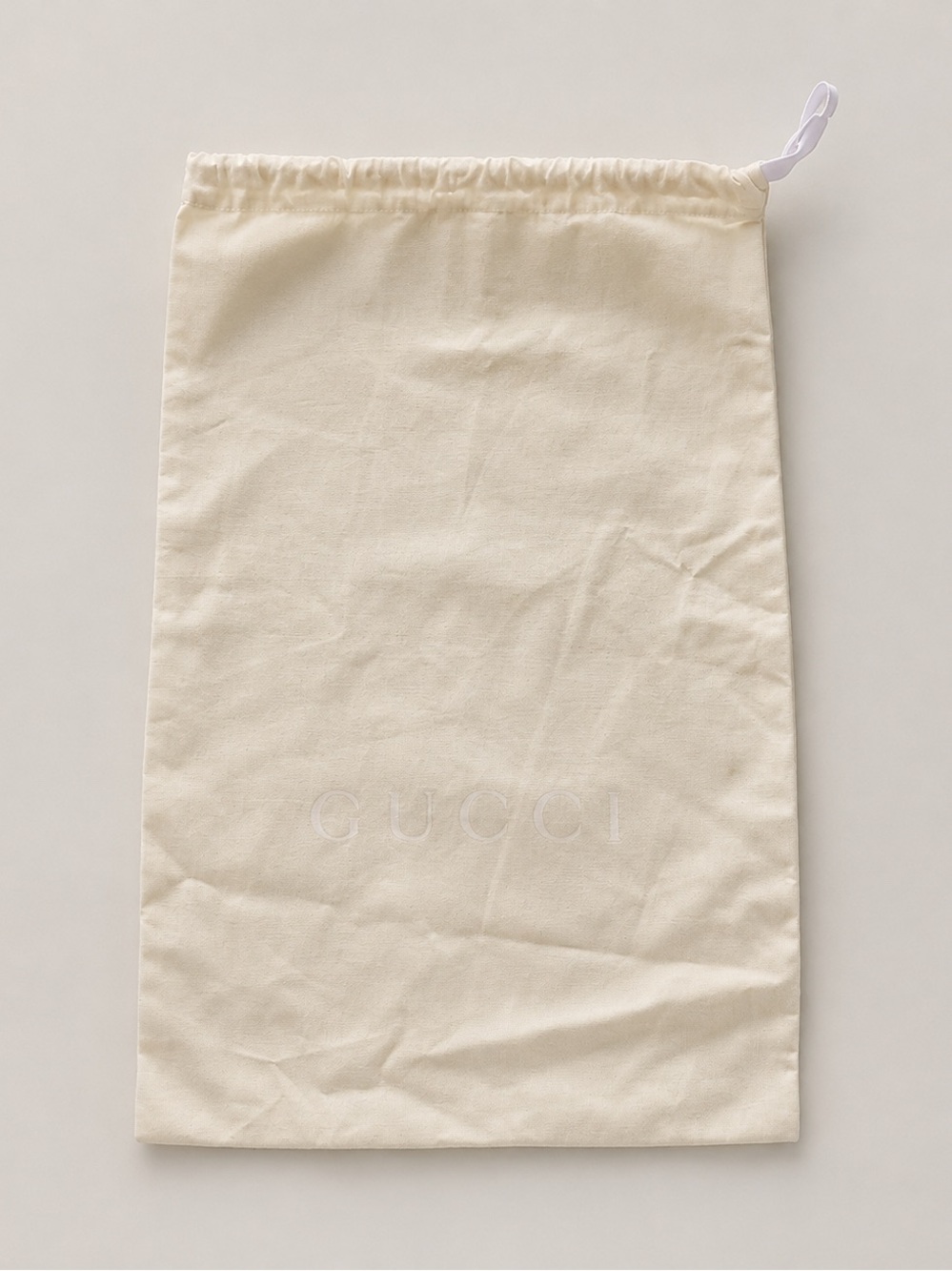 Gucci Dust Bag In Cream Drawstring Storage Travel Luxury